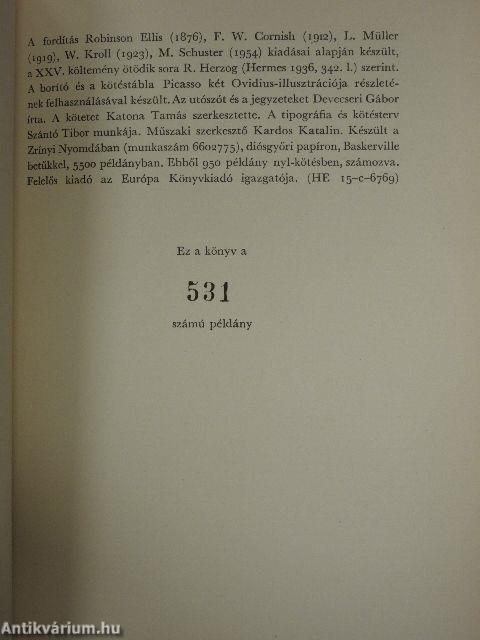 Caius Valerius Catullus összes versei