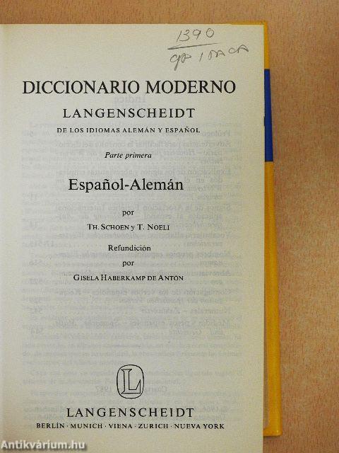 Diccionario Moderno Langenscheidt de los Idiomas Alemán y Espanol