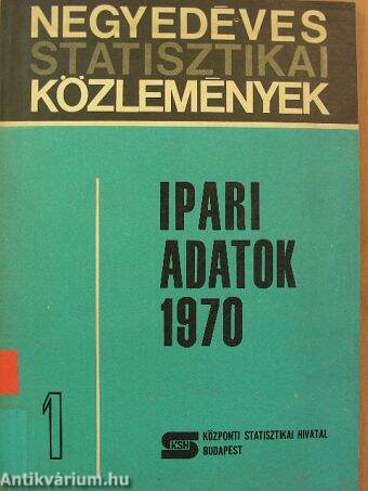 Ipari adatok 1970/1.