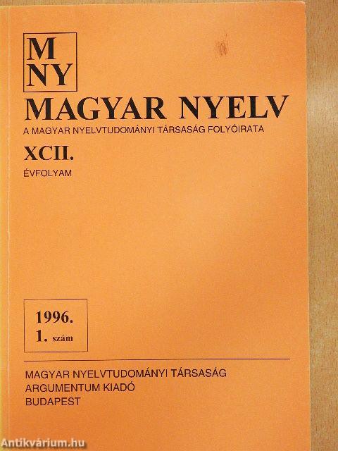 Magyar Nyelv 1996. március