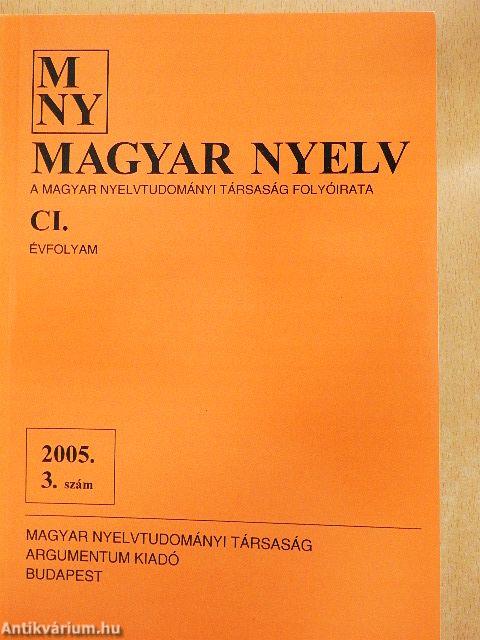 Magyar Nyelv 2005. szeptember