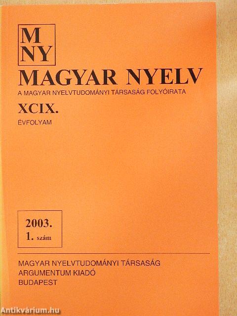 Magyar Nyelv 2003. március