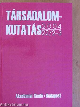 Társadalomkutatás 2004/2-3