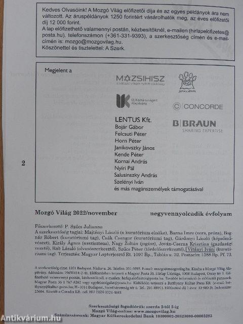 Mozgó Világ 2022. december