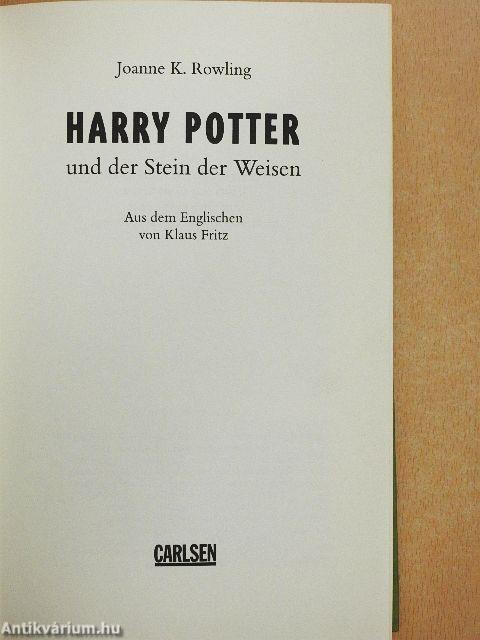 Harry Potter und der Stein der Weisen