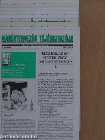 Magántervezők tájékoztatója 1985-1986. (vegyes számok) (10 db)