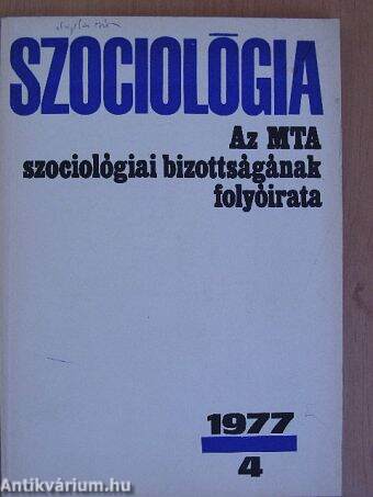 Szociológia 1977/4.