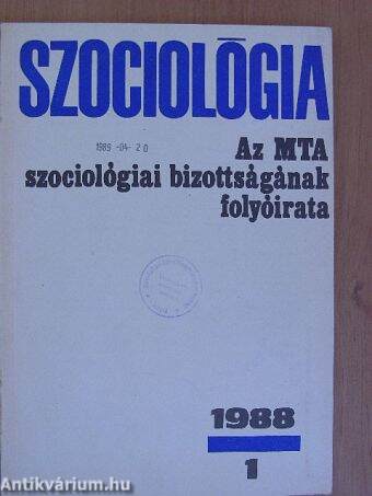 Szociológia 1988/1.