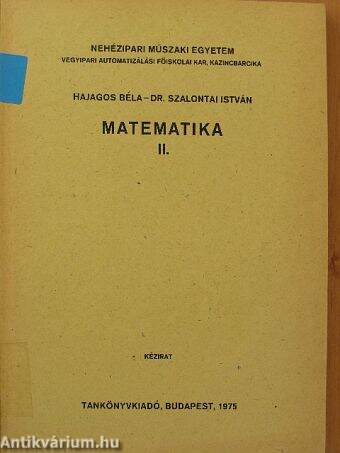 Matematika II.