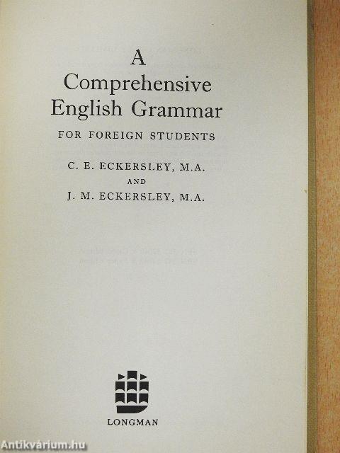 A Comprehensive English Grammar for foreign students/Key to the Exercises