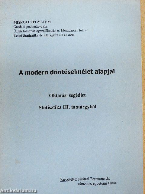 A modern döntéselmélet alapjai