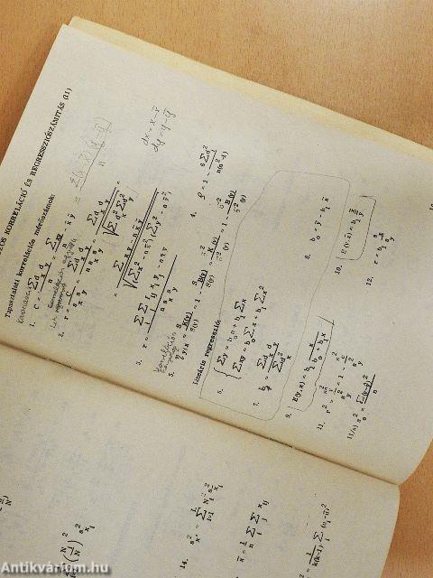 Általános statisztikai képletgyűjtemény és táblázatok