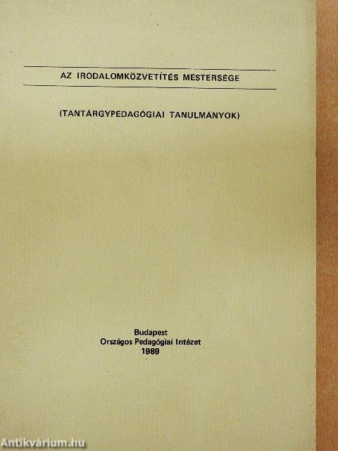 Az irodalomközvetítés mestersége