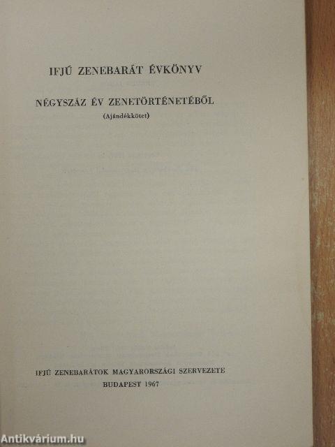 Ifjú Zenebarát évkönyv 1967