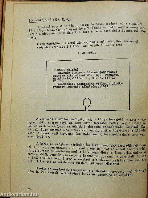 A címleírás alapjai