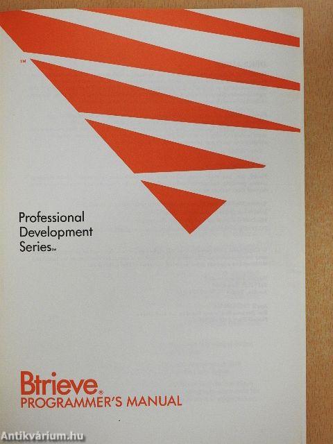 Btrieve Programmer's Manual