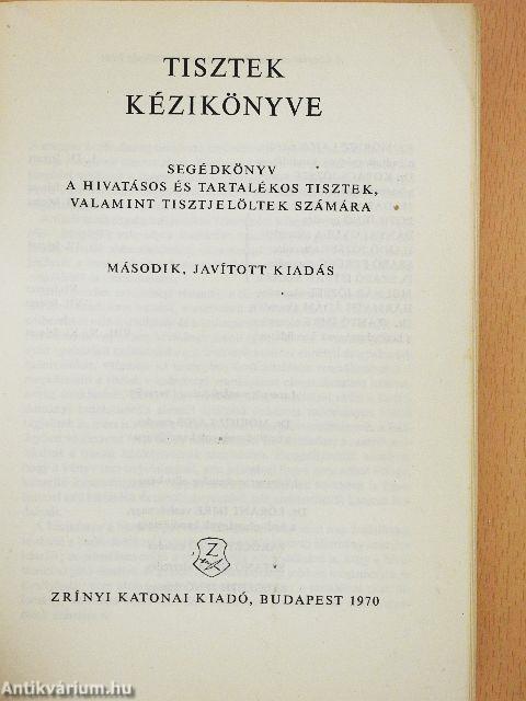 Tisztek kézikönyve