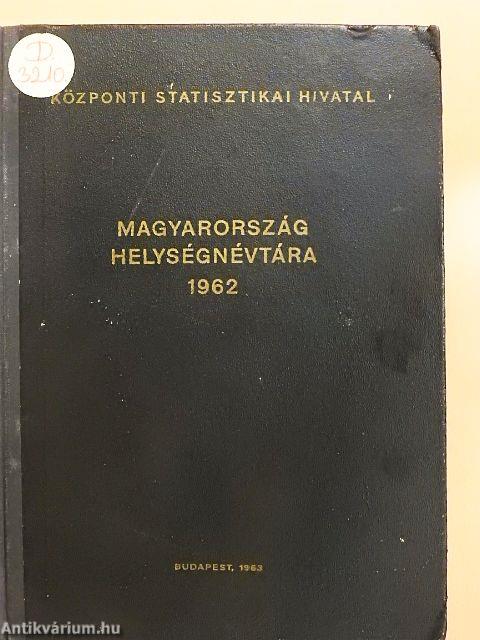 Magyarország helységnévtára 1962