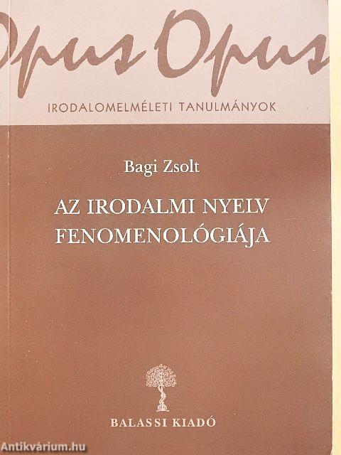 Az irodalmi nyelv fenomenológiája