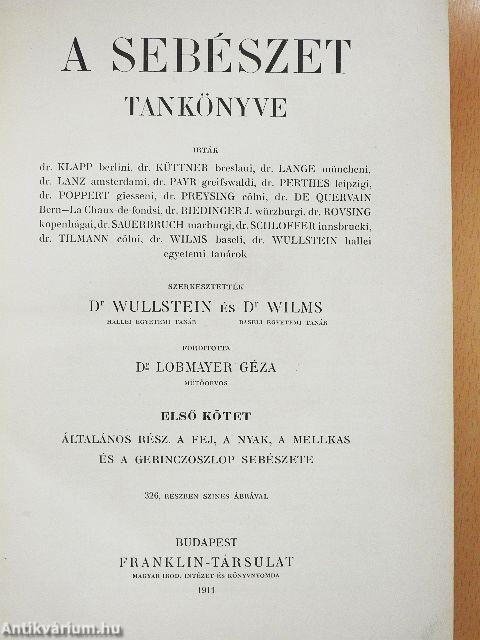 A sebészet tankönyve I-II.