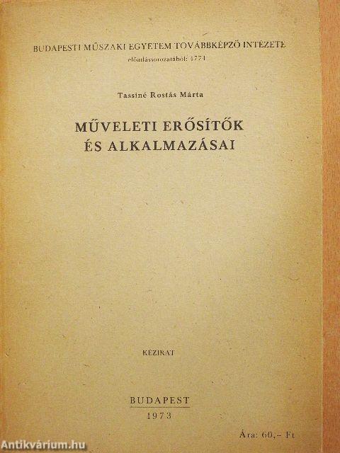 Műveleti erősítők és alkalmazásai