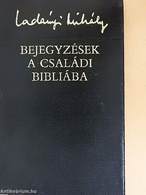 Bejegyzések a családi Bibliába