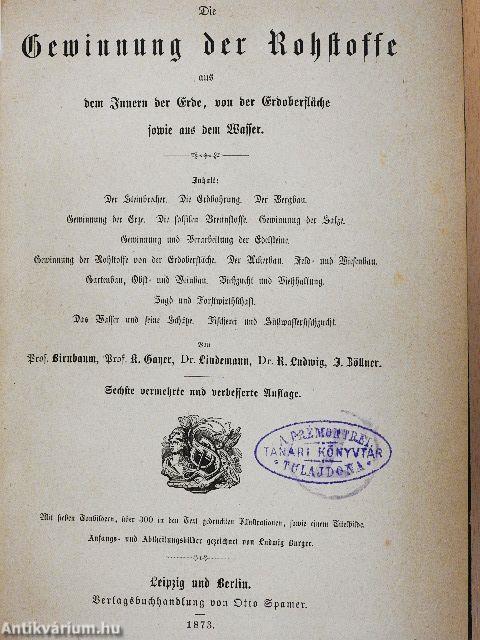 Die Gewinnung der Rohstoffe (gótbetűs)