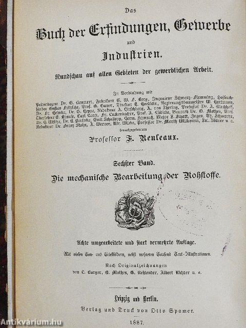 Die mechanische Bearbeitung der Rohstoffe (gótbetűs)