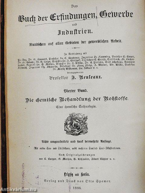 Die chemische Behandlung der Rohstoffe (gótbetűs)