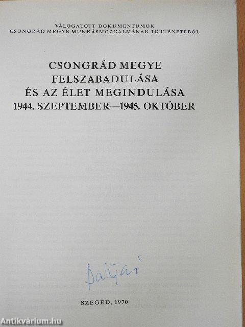 Válogatott dokumentumok Csongrád megye munkásmozgalmának történetéből