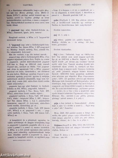 Magyar etymologiai szótár XVI. (töredék)