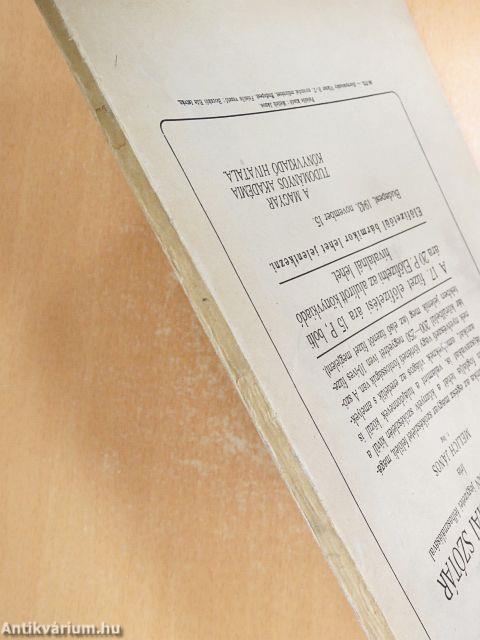 Magyar etymologiai szótár XVI. (töredék)