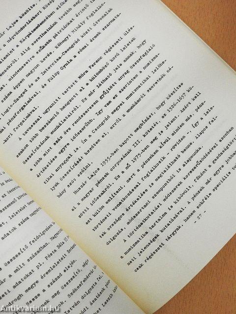 Múzeumi kutatások Csongrád megyében 1979