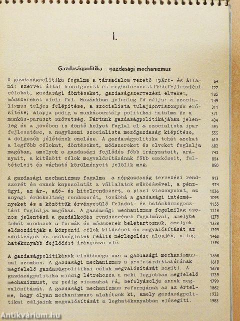 Gépírási szöveggyűjtemény I.