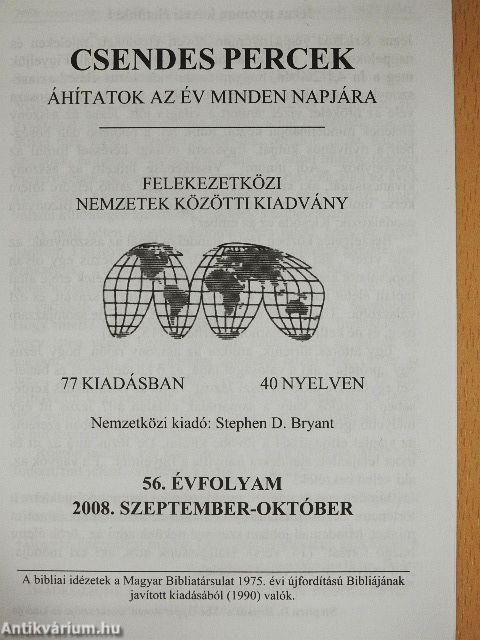 Csendes percek 2008. szeptember-október