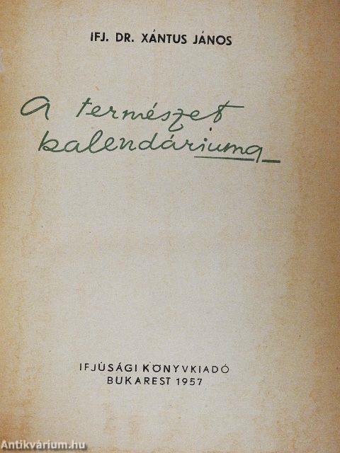 A természet kalendáriuma 1957