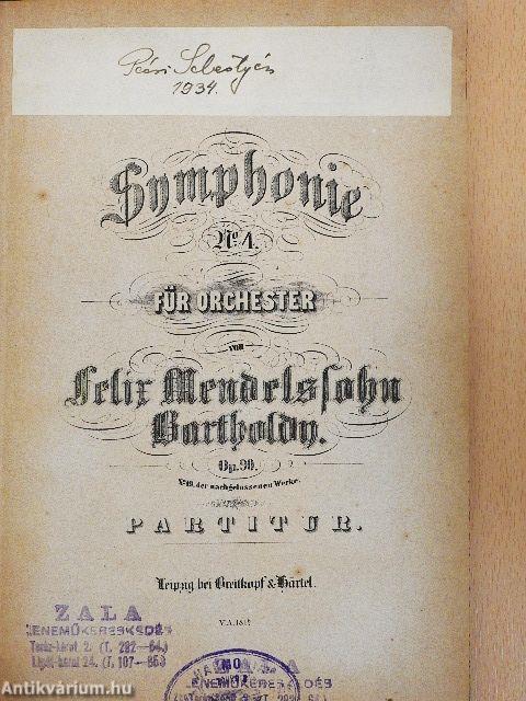 Symphonie No. 4. für Orchester, Op. 90.