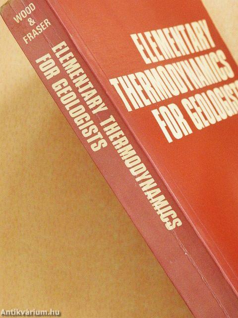 Elementary thermodynamics for geologists