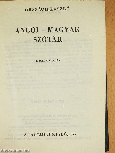 Angol-magyar szótár