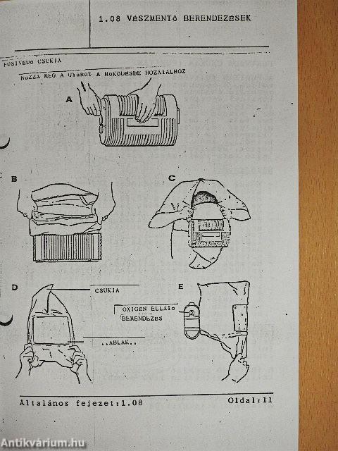 Fokker légiutaskísérő kézikönyv