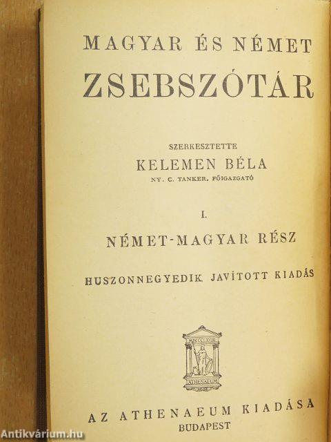 Magyar és német zsebszótár I-II.