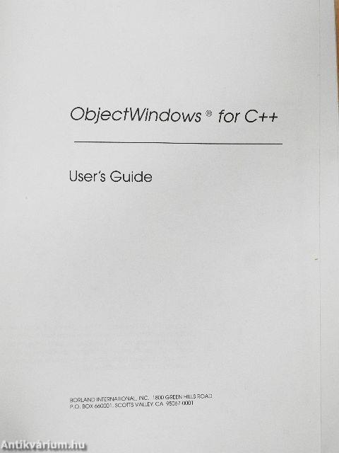 ObjectWindows for C++