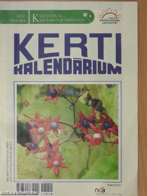 Kerti kalendárium 2017. október