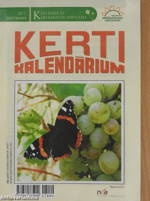 Kerti kalendárium 2017. szeptember