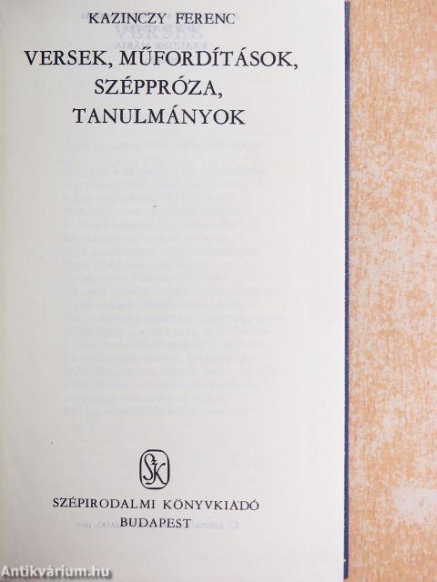 Kazinczy Ferenc művei I-II.