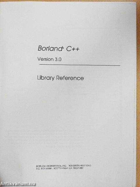 Borland C++ - Version 3.0