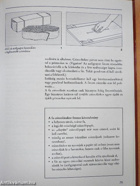 Régi bútorok felületkezelése