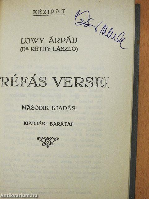Löwy Árpád (Dr. Réthy László) tréfás versei