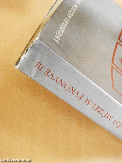 A Közlekedési Múzeum Évkönyve III.