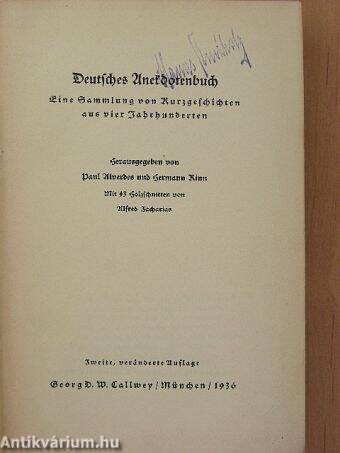 Deutsches Anekdotenbuch (gótbetűs)